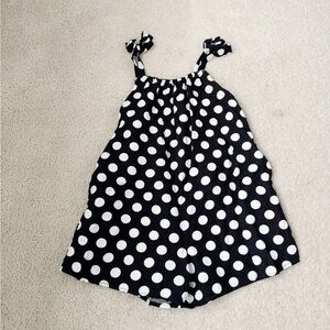 Kate Spade Girls Polka Dot Linen Romper